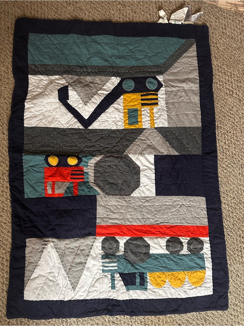 Pottery Barn Kids Jax Construction Trucks Quilt